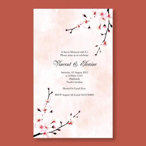 Invitation Card Printing - Cardstock, 5x7 Inches, Maroon | Customizable Design, High-quality Print, Single/double Sided, Matte Finish, Fast Turnaround, Boxed Packaging