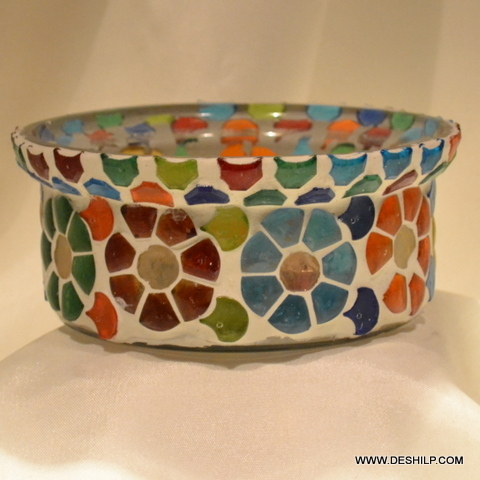 Decorative Small T Light Candle Holder - Material: Glass