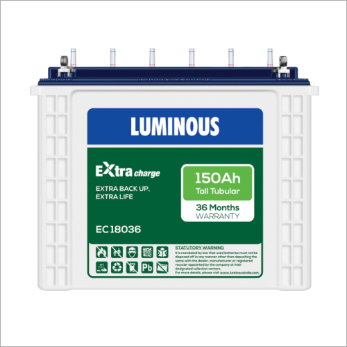 White Tall Tubular Inverter Battery