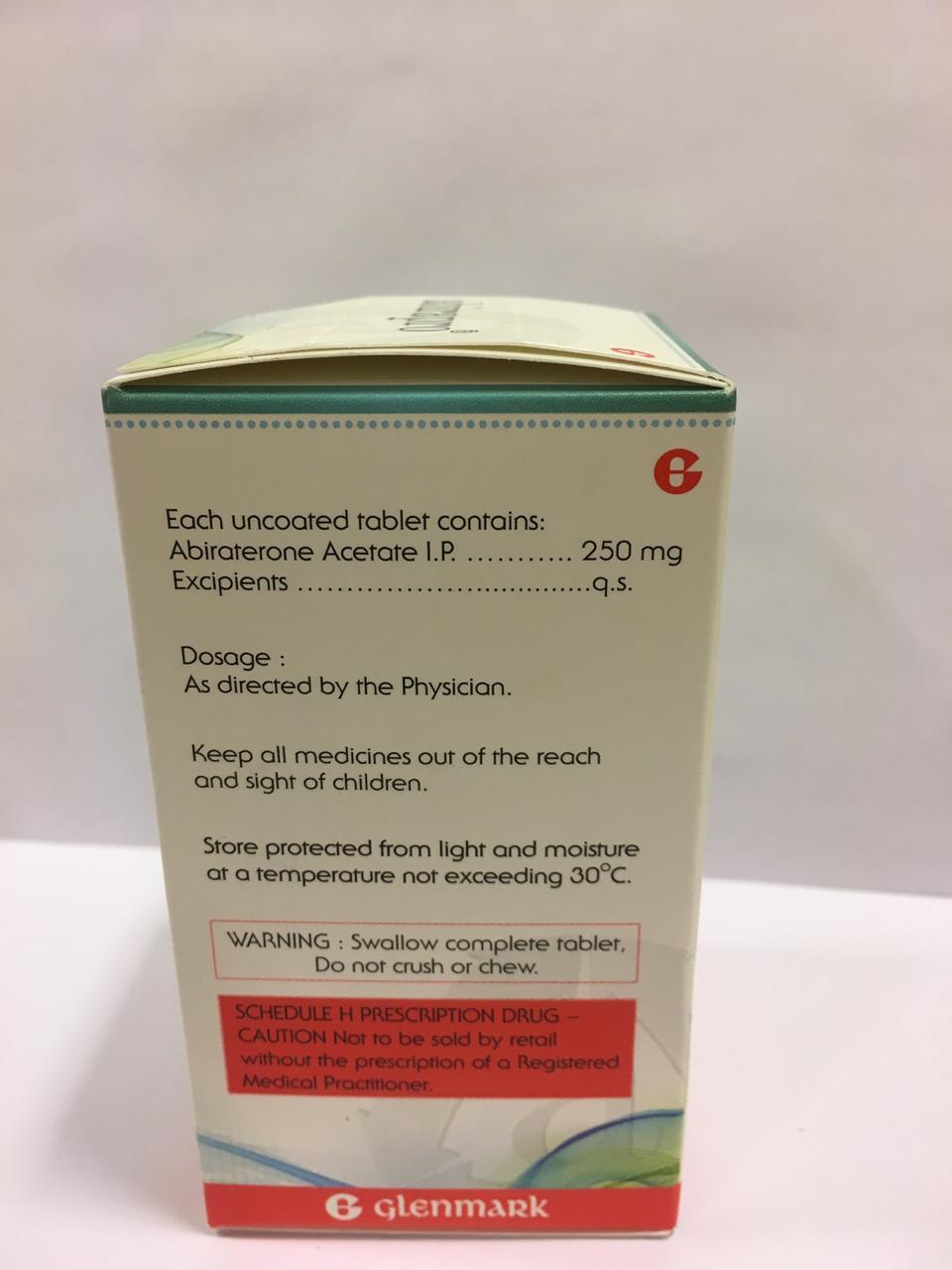 Abirapro 250 Mg Tablets - 120 Units, Dosage As Recommended By Doctor, Generic Anticancer Drug For Prostate Cancer Treatment