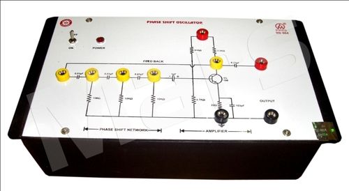 फेज शिफ्ट ऑसिलेटर (ट्रांजिस्टराइज्ड) उपकरण सामग्री: पीवीसी बॉक्स के साथ बेकेलाइट फ्रंट पैनल