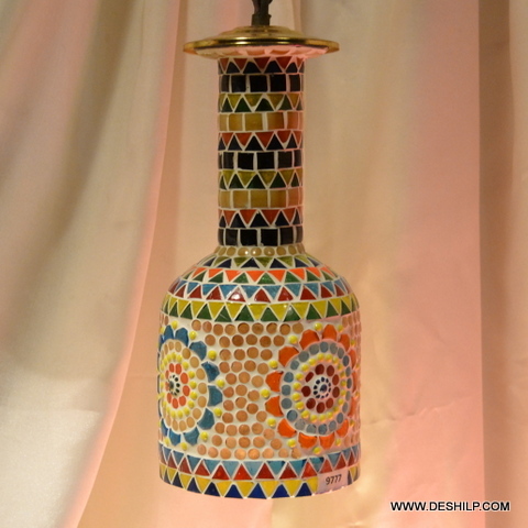 Multicolor Glass Mosaic Handmade Glass Wall Hanging - Design: Modern Art