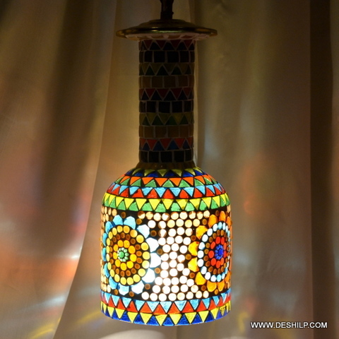 Multicolor Glass Mosaic Handmade Glass Wall Hanging - Design: Modern Art