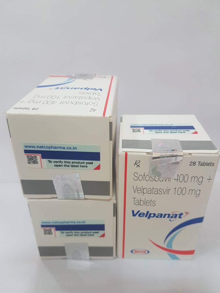Velpanat Tablets - Velpatasvir 100 Mg / Sofosbuvir 400 Mg | Anti-viral, 28 Tablets Per Pack, Prescription Required, Store Below 30â°c