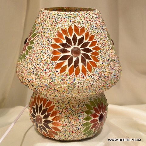 Multicolor Multi Mosaic Glass Floor Lamp