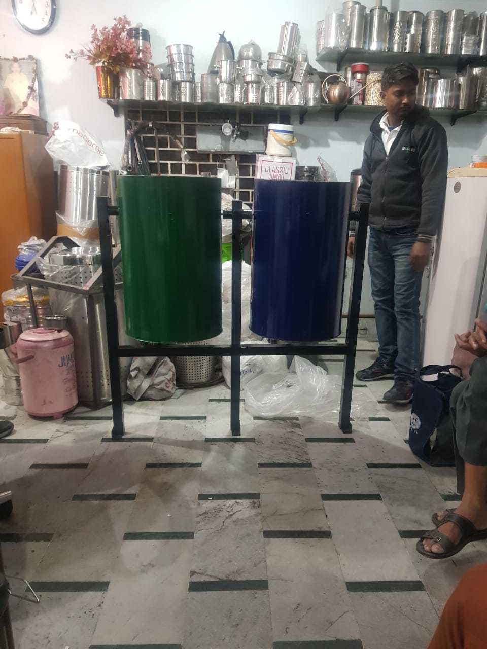 Silver Hanging Dustbin