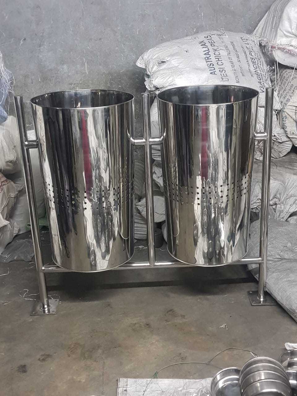 Silver Hanging Dustbin