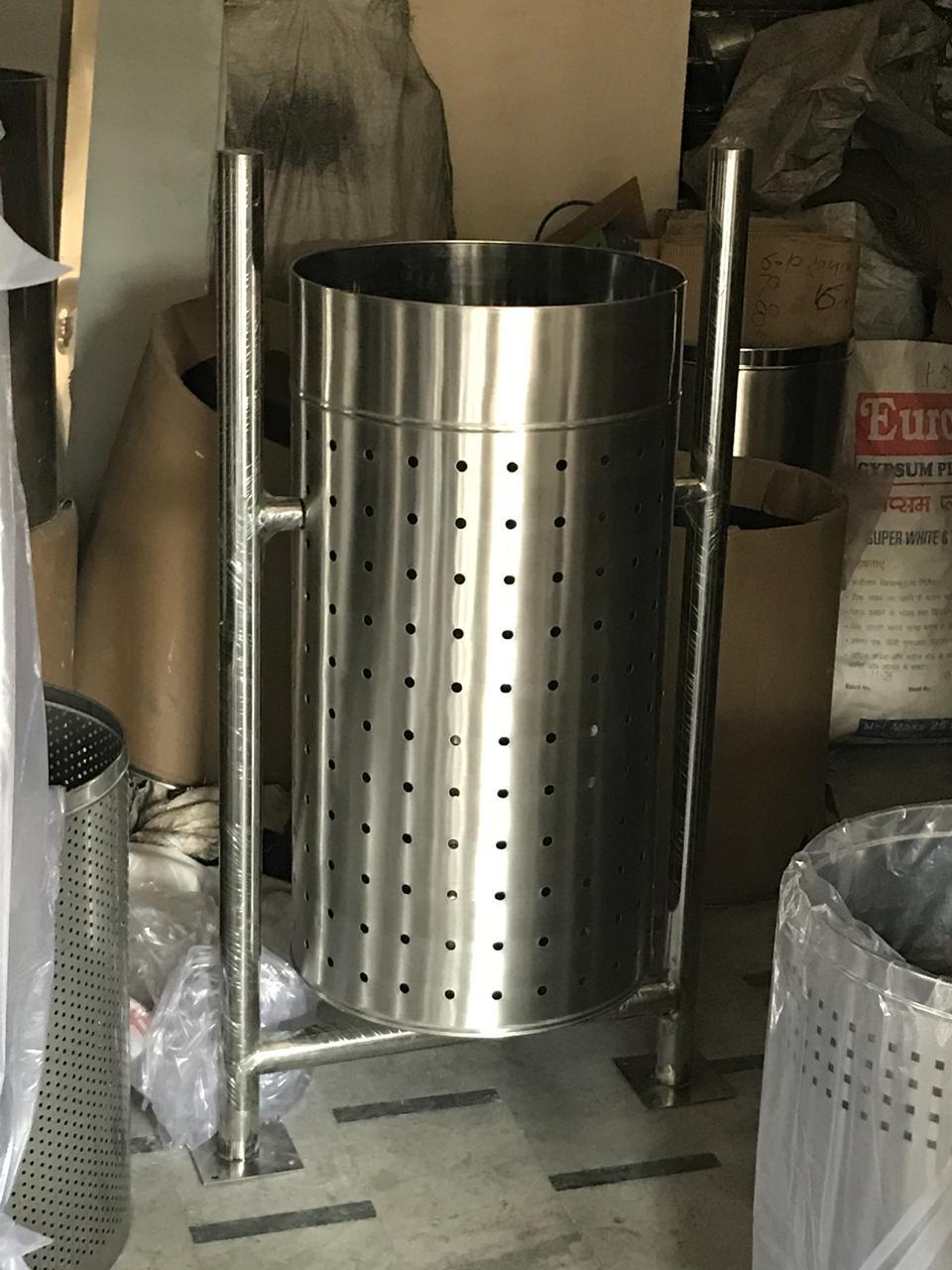 Silver Hanging Dustbin