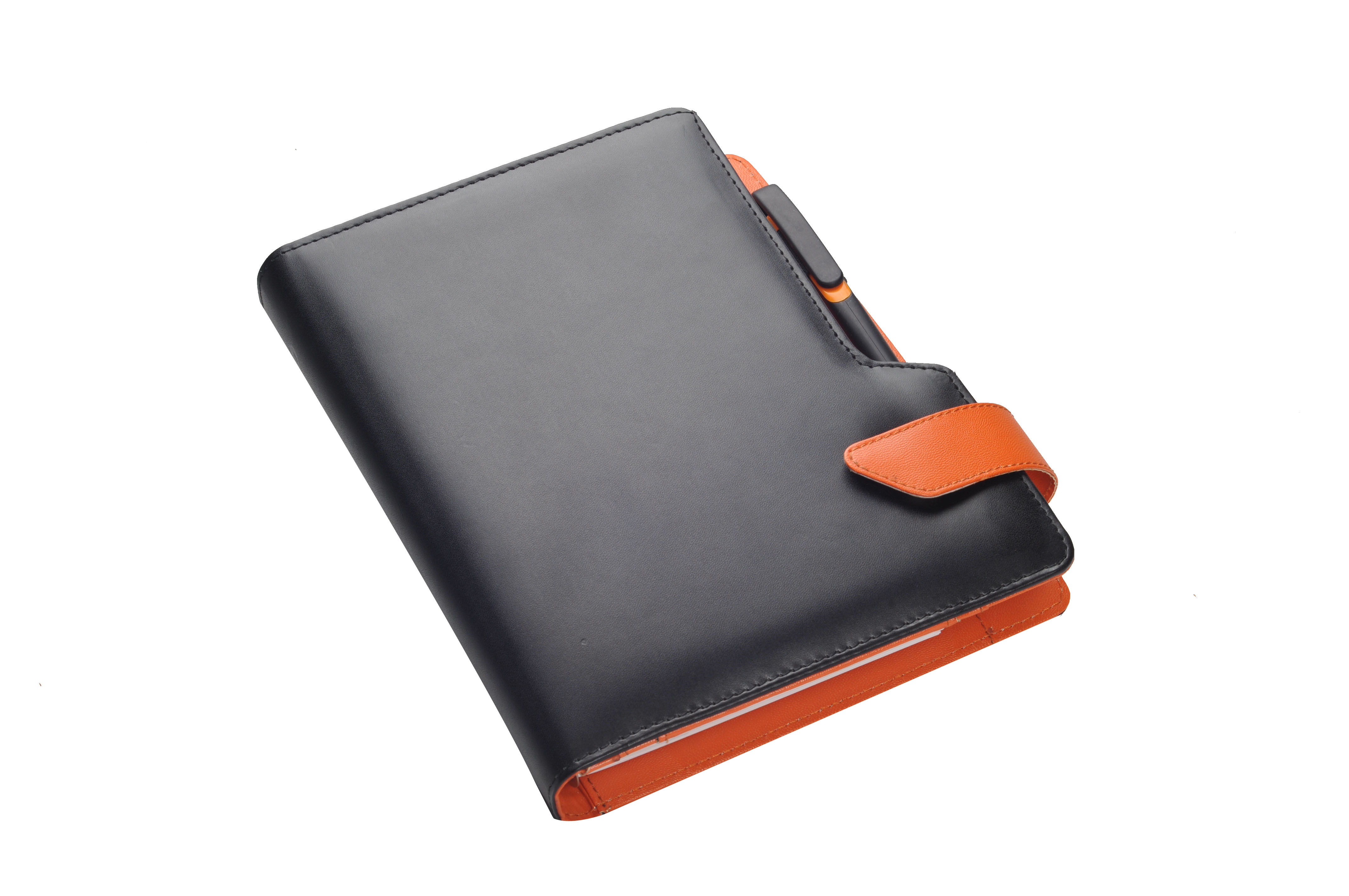 Big Size Stylish Business Organizer - Leather A5 Planner, Lightweight Superior Quality With Six Ring Binder Clip, Available In Orange, Green, Blue, Red, Yellow