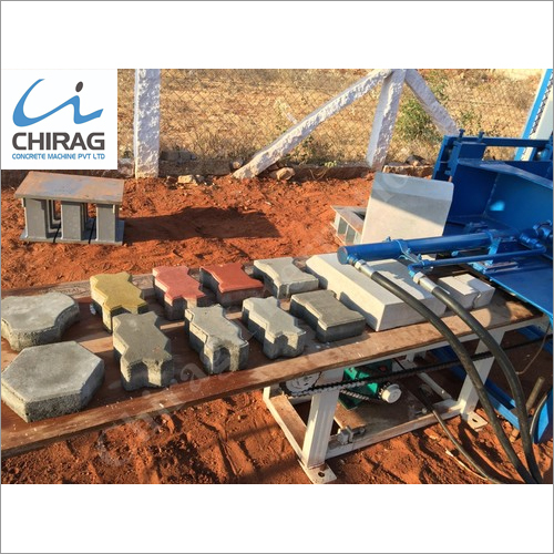 Chirag Integrated Advanced Interlocking Brick Machine - Hydraulic Pressure, 360° Rotating Moulding Device, Auto & Semi-Automatic Control, Blue Color | High Production Output, Changeable Moulds, PLC Control, Face Mix Device, 1-Year Warranty