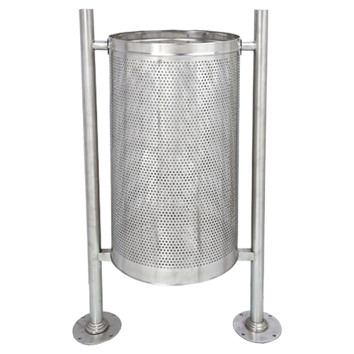 Outdoor Perforated Bin - Stainless Steel, 14-28 mm Size, Silver Color, 2-8 mm Thickness | Durable Metal Design for Outdoor Use