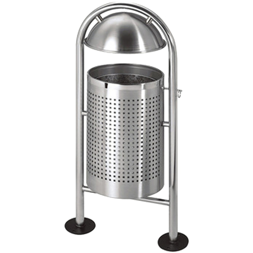 Silver Outdoor U Perforated Bin