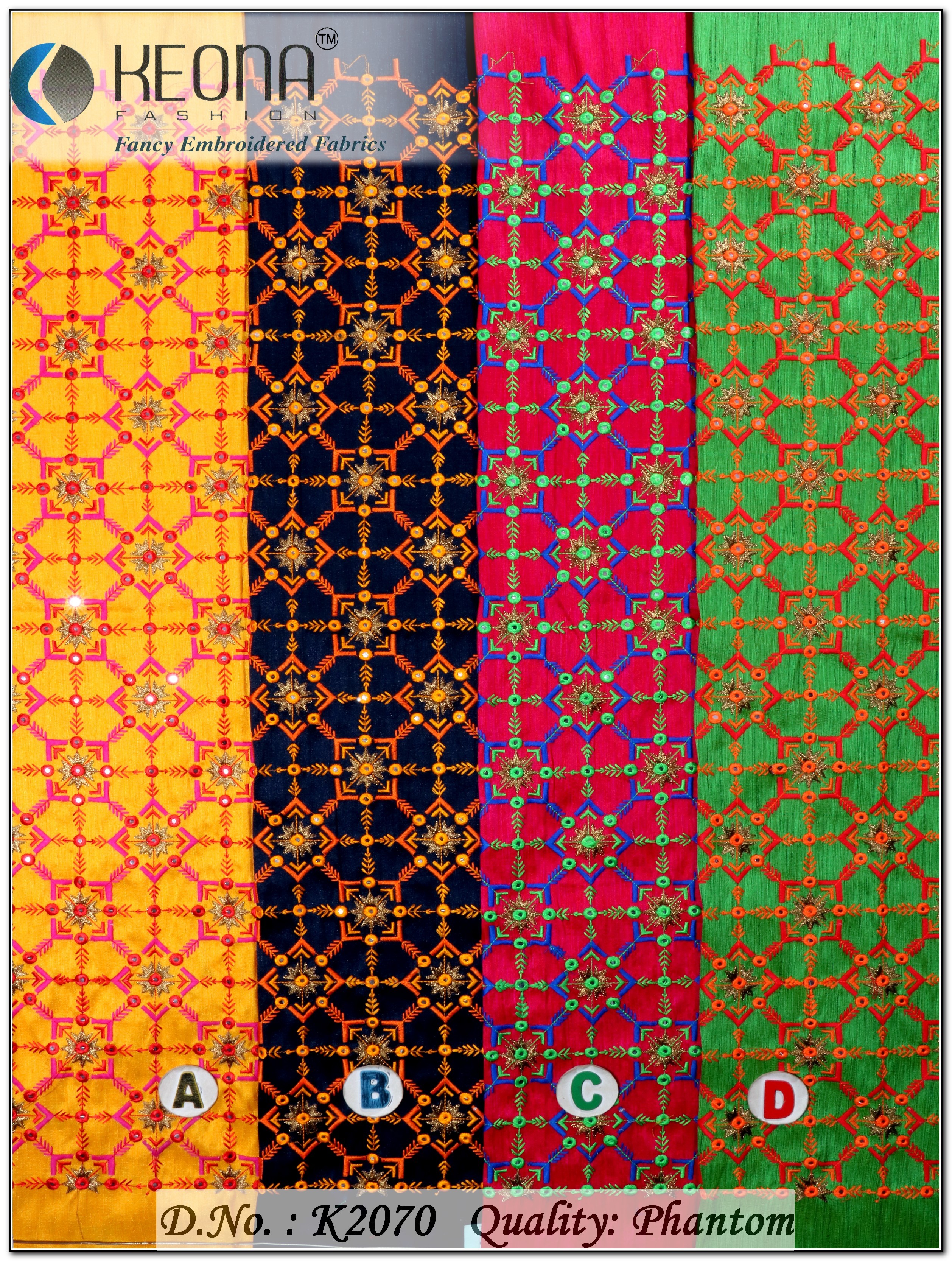 Katchhi Embroidery Fabric