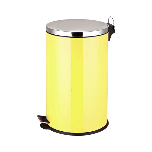 Pedal Bin Yellow(1) - Stainless Steel, Metal | Bright Yellow Finish for Modern Home Decor, Foot-Operated Lid for Hands-Free Use