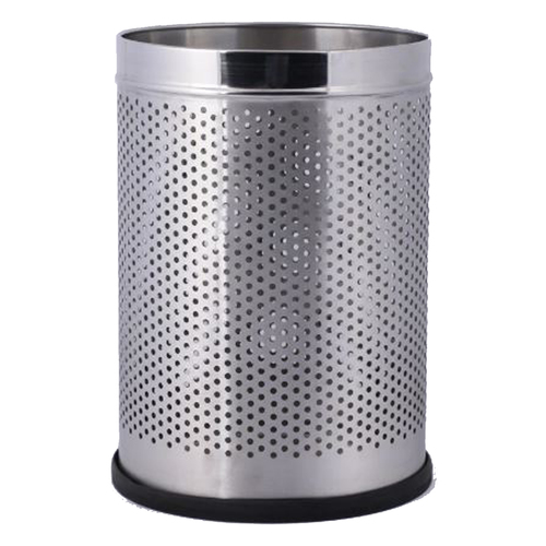 Round Perforated - Stainless Steel, 7x10 to 10x14 inches, Matt Finish | Open Top Design, Suitable for Office Use