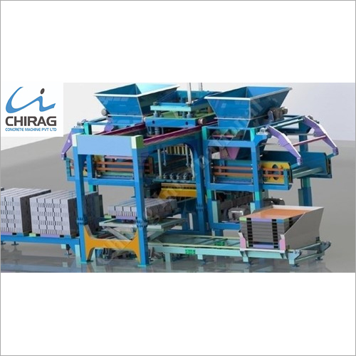 Chirag Advanced Technology Hydraulic Concrete Block Making Machine - Automatic, Hydraulic Pressure Method, Blue Color | 1-Year Warranty, Patent Protected Design