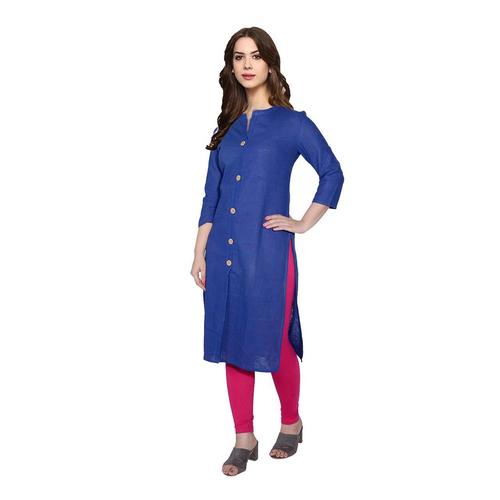 Navy Blue Plain Kurti
