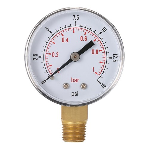Pressure Gauges - Stainless Steel | 1/8", 1/4", 1/2", 1", 2" Sizes, Black & White Color, Medium Pressure Measurement, Industrial Use