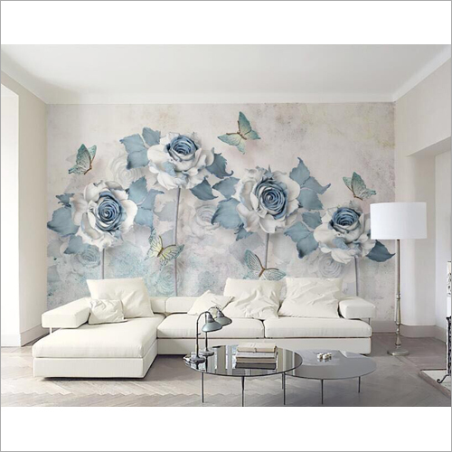 Flower Design Wallpaper Size: Customized
