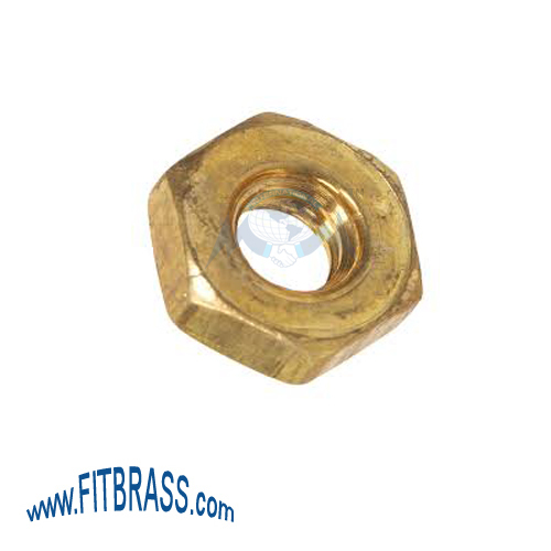 Brass Hex Nut - Premium Quality, 0.10mm Tolerance , Yellow Natural Finish for Fastening
