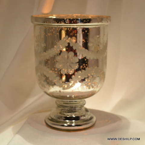 Silver Small T Light Candle Holder