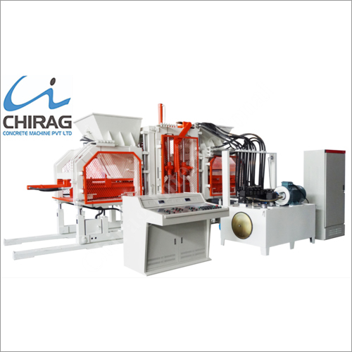 Chirag Hydraulic Block Machine - Super-strong Steel Structure, 1000-1500 Kg/day, Blue | Plc Control, High-efficient Vibration System, Automatic Production
