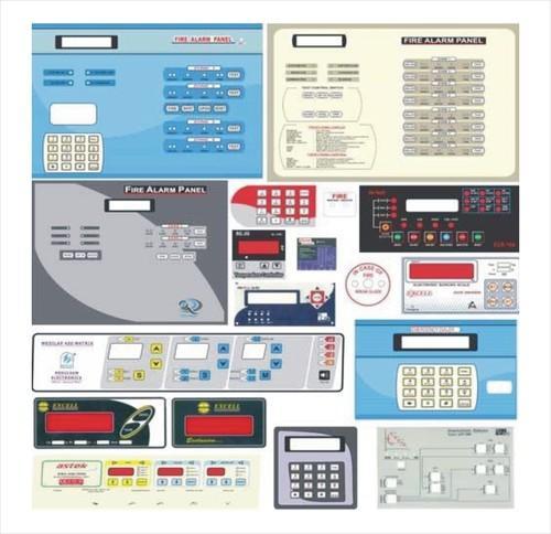 Control Panel Stickers - Vinyl Material, Customizable Dimensions | Glossy Finish, Permanent Adhesive, Rectangular Black Design For Various Applications