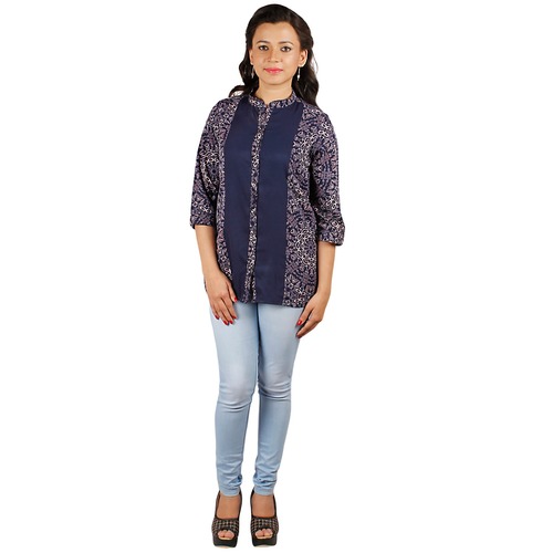 कशीदाकारी लघु टॉप