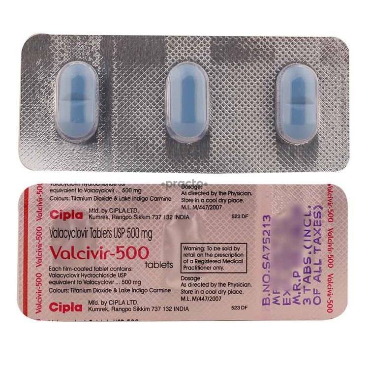 Valcivir - 1000mg Valacyclovir Hydrochloride Tablets | Antiviral Treatment For Cold Sores, Shingles, And Chickenpox, Prescription Use Only