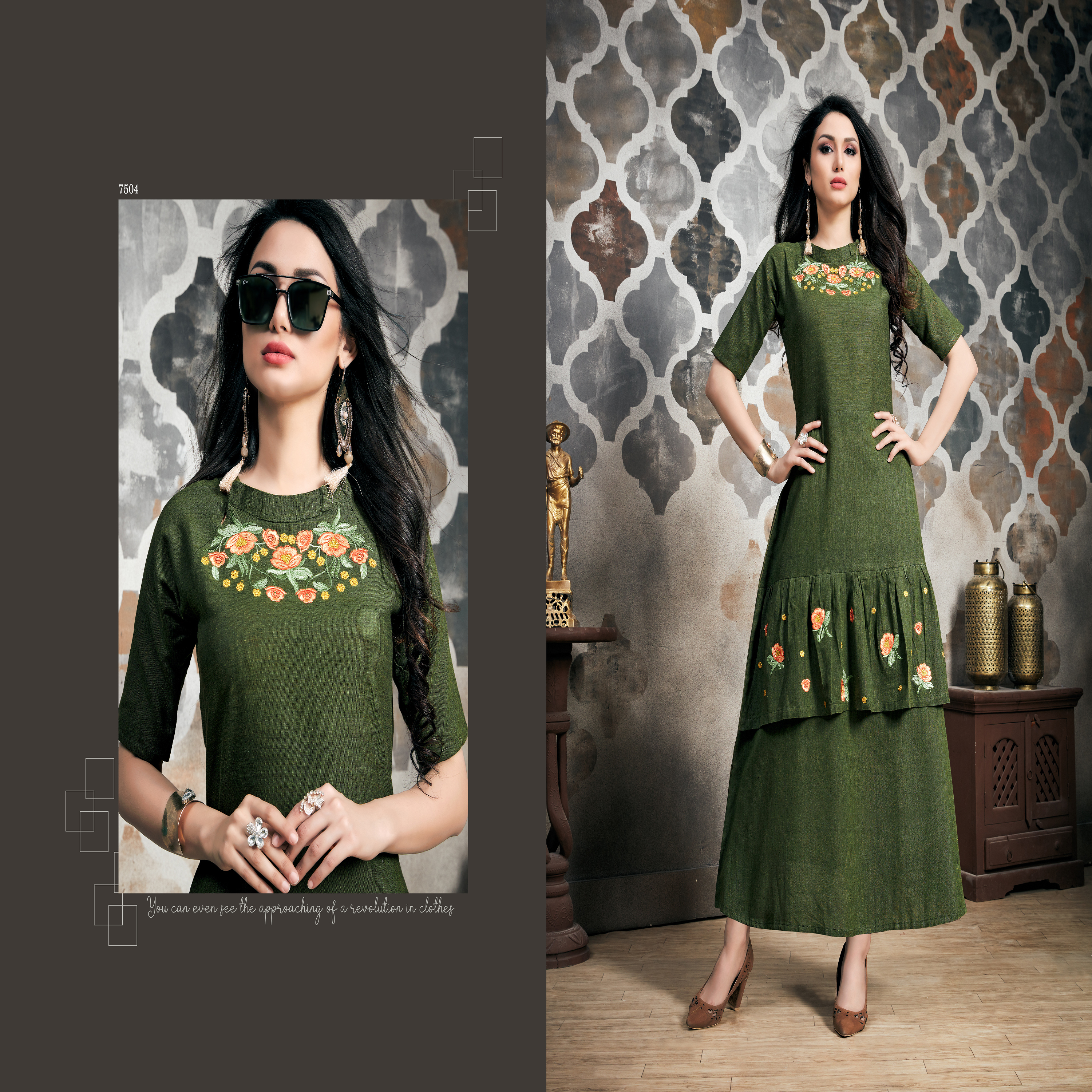 Fancy Handwork Readymade Gown - Rayon Slub Material, Sizes M-l-xl-xxl, Dark Purple Color | Trendy Ethnic Wear With Embroidery & Hand Work