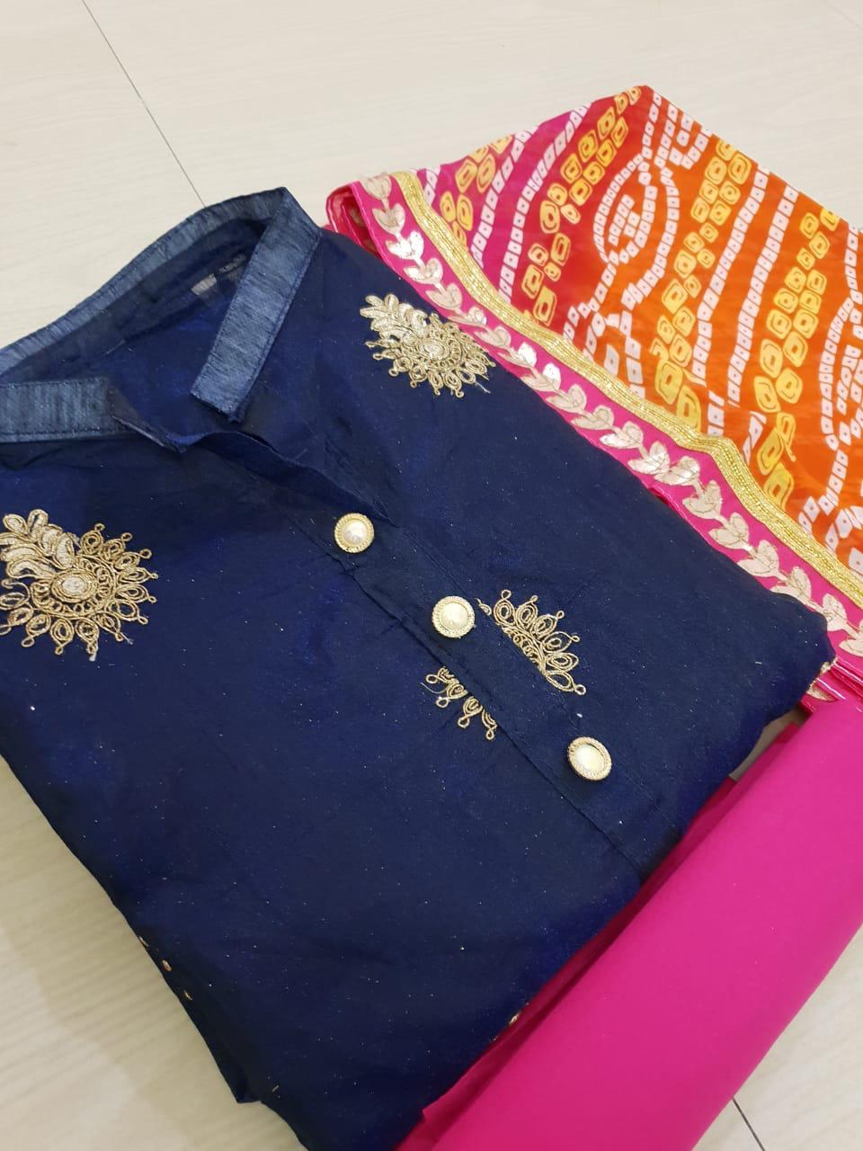 Indian Chanderi Dress Materials