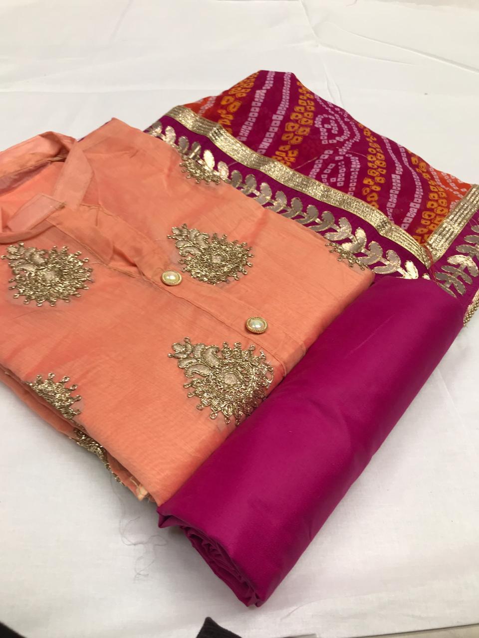 Indian Chanderi Dress Materials