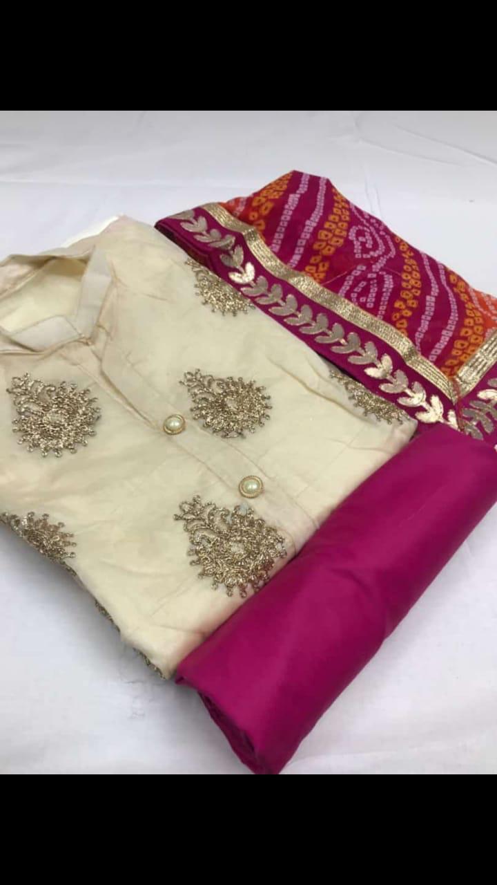 Indian Chanderi Dress Materials