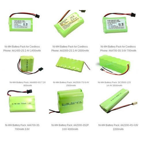 Ni-MH (निकल धातु हाइड्राइड) बैटरी पैक्स रेंज