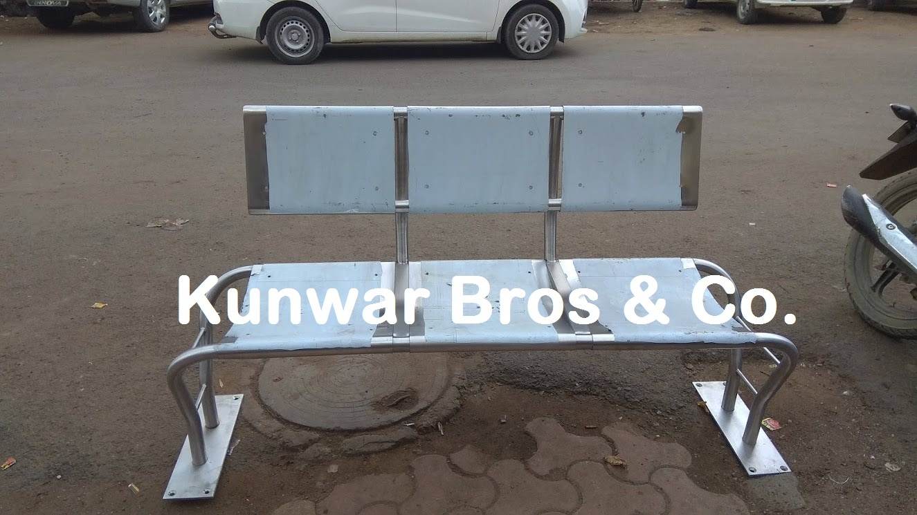 Stainless Steel Waiting And Visitor Chair - 3 Seater And 4 Seater | Durable, Modern Design, Ergonomic Comfort