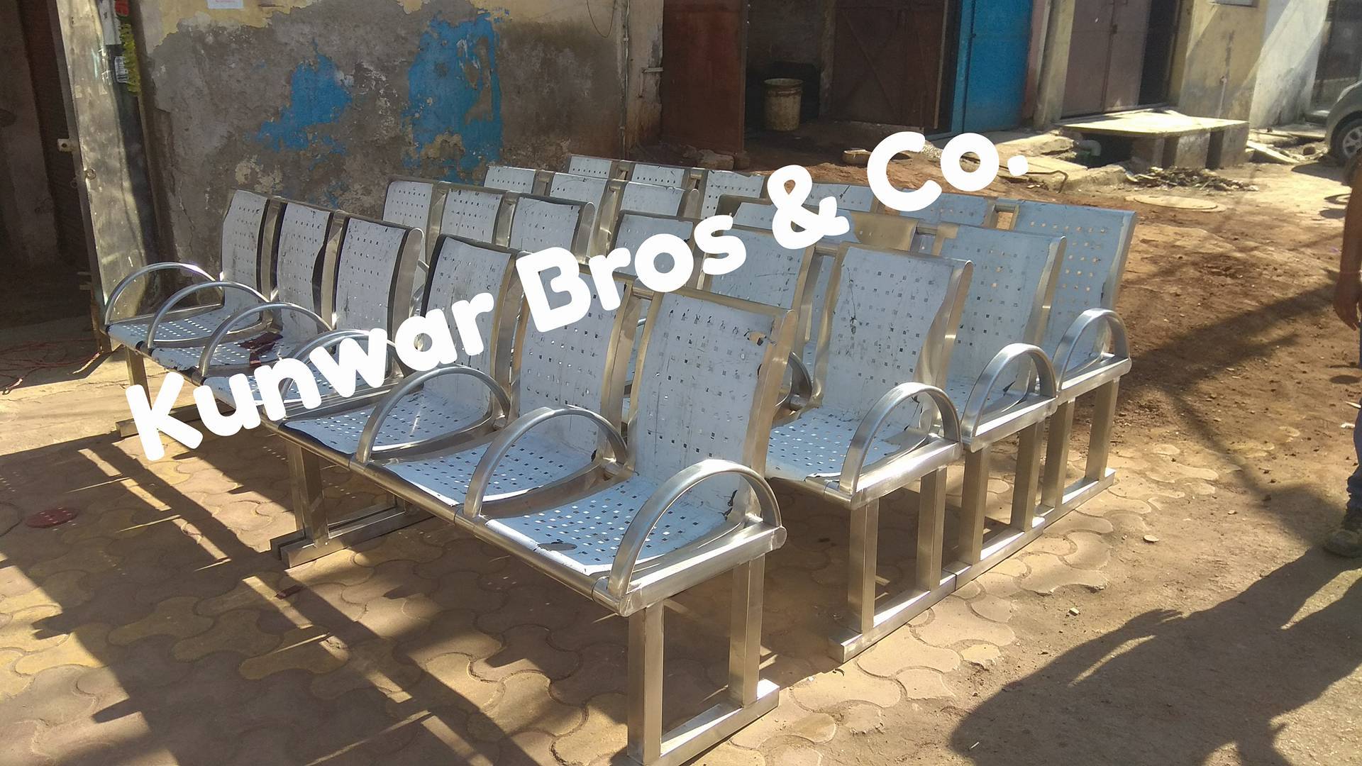 Stainless Steel Waiting And Visitor Chair - 3 Seater And 4 Seater | Durable, Modern Design, Ergonomic Comfort