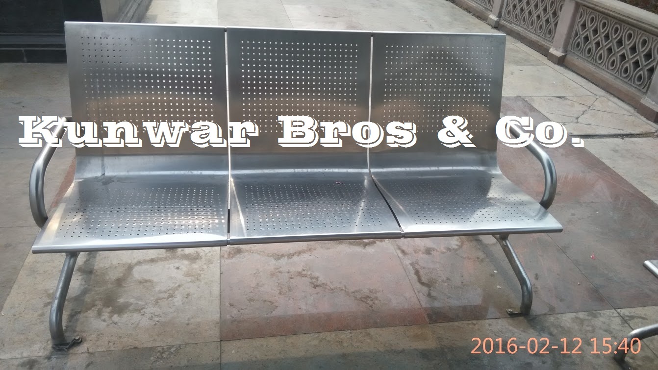 Stainless Steel Waiting And Visitor Chair - 3 Seater And 4 Seater | Durable, Modern Design, Ergonomic Comfort