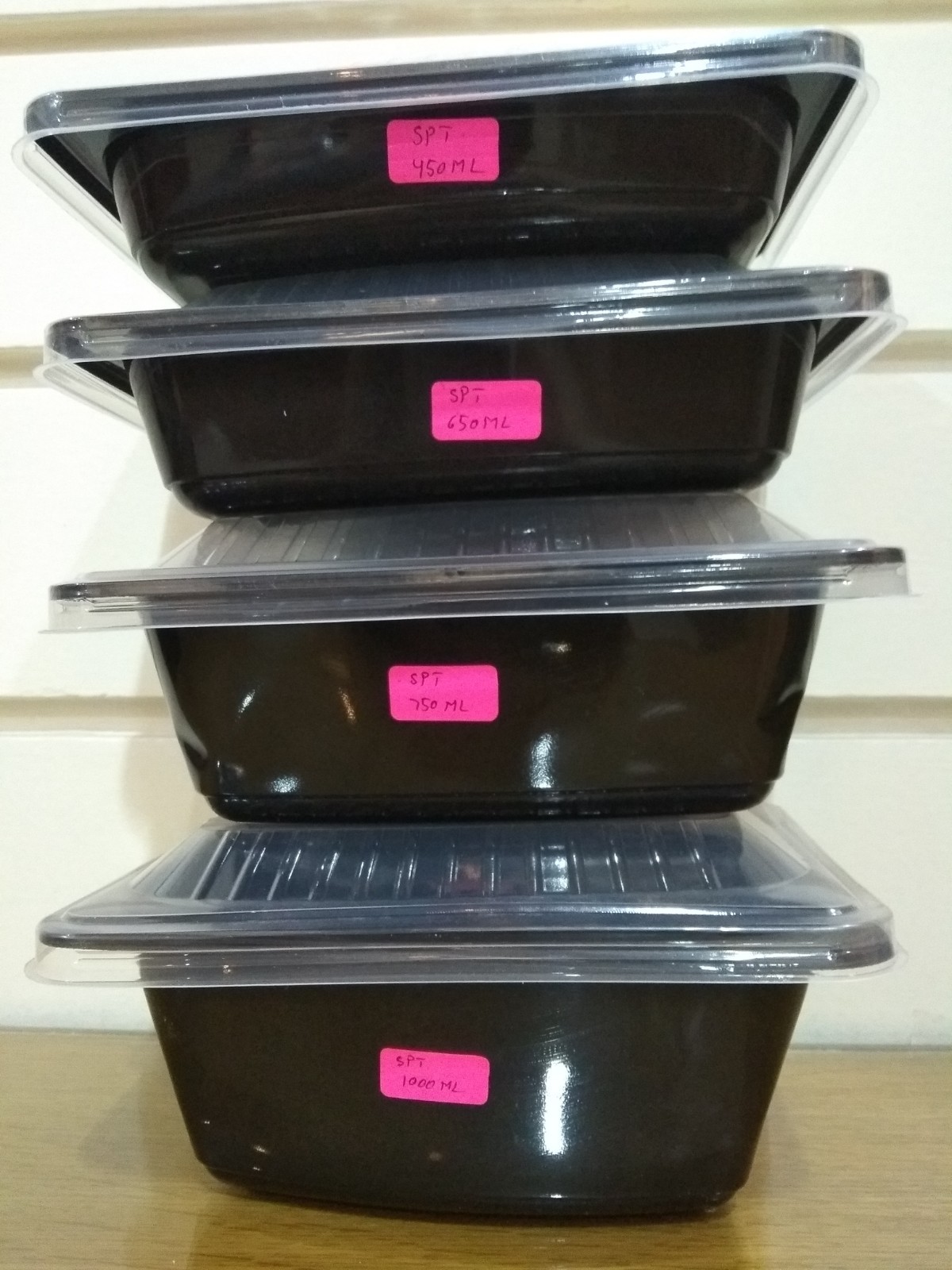 Spt Black 1000ml (Salad And Pasta Tray)