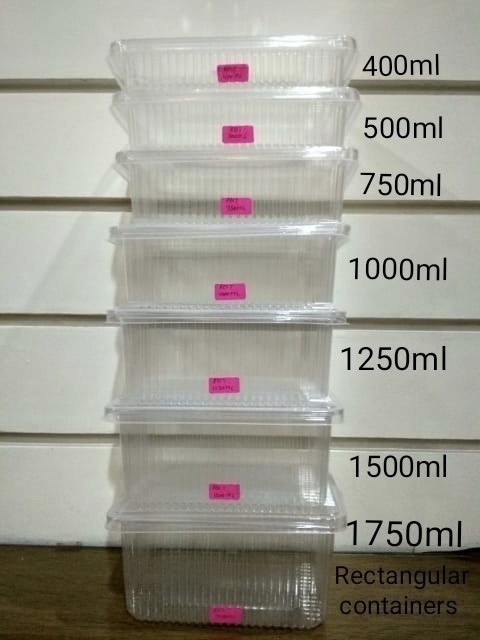 Plastic Takeaway Container - 190x140 Mm, 1750 Ml, Transparent Polypropylene | Food Grade, Microwave Safe, Disposable, Reusable, Ideal For Events And Parties