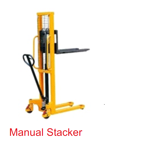 Manual Stacker - 1000 Kg Lifting Capacity, High Strength Reliable Mast, Ergonomic Hydraulic Foot Pump - Easy Operation With Safety Features