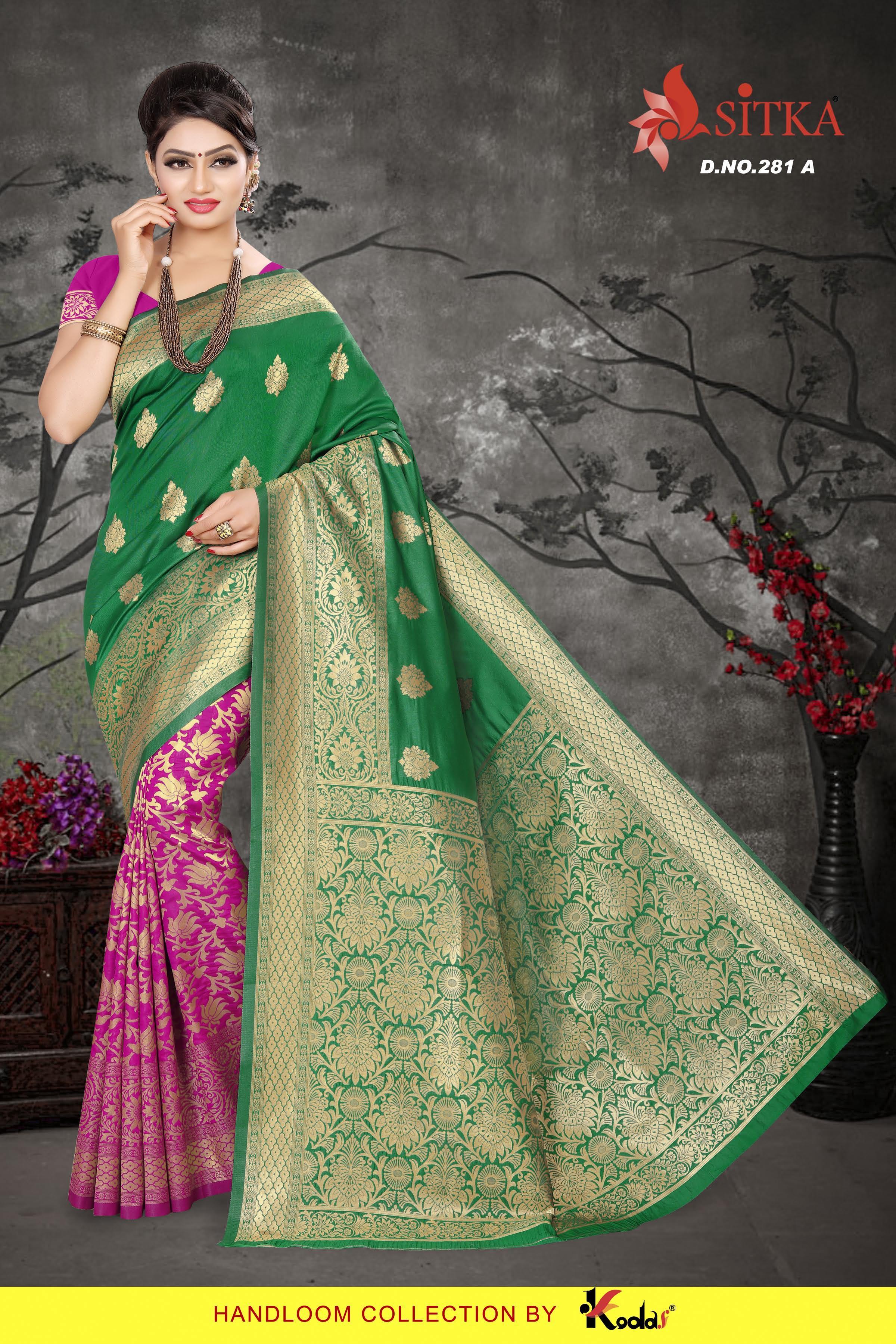 Available In 4 Colors Fancy Silk Saree