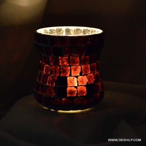 Black & White Small T Light Candle Holder - Finishing: Polishing