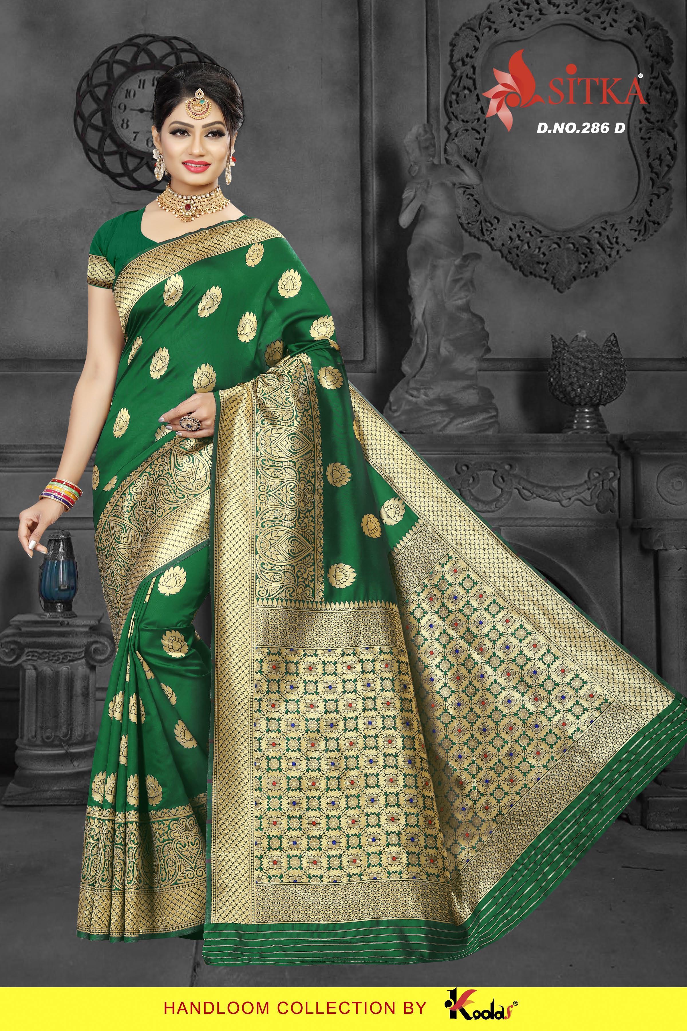 Available In 4 Colors Fancy Handloom Silk Saree