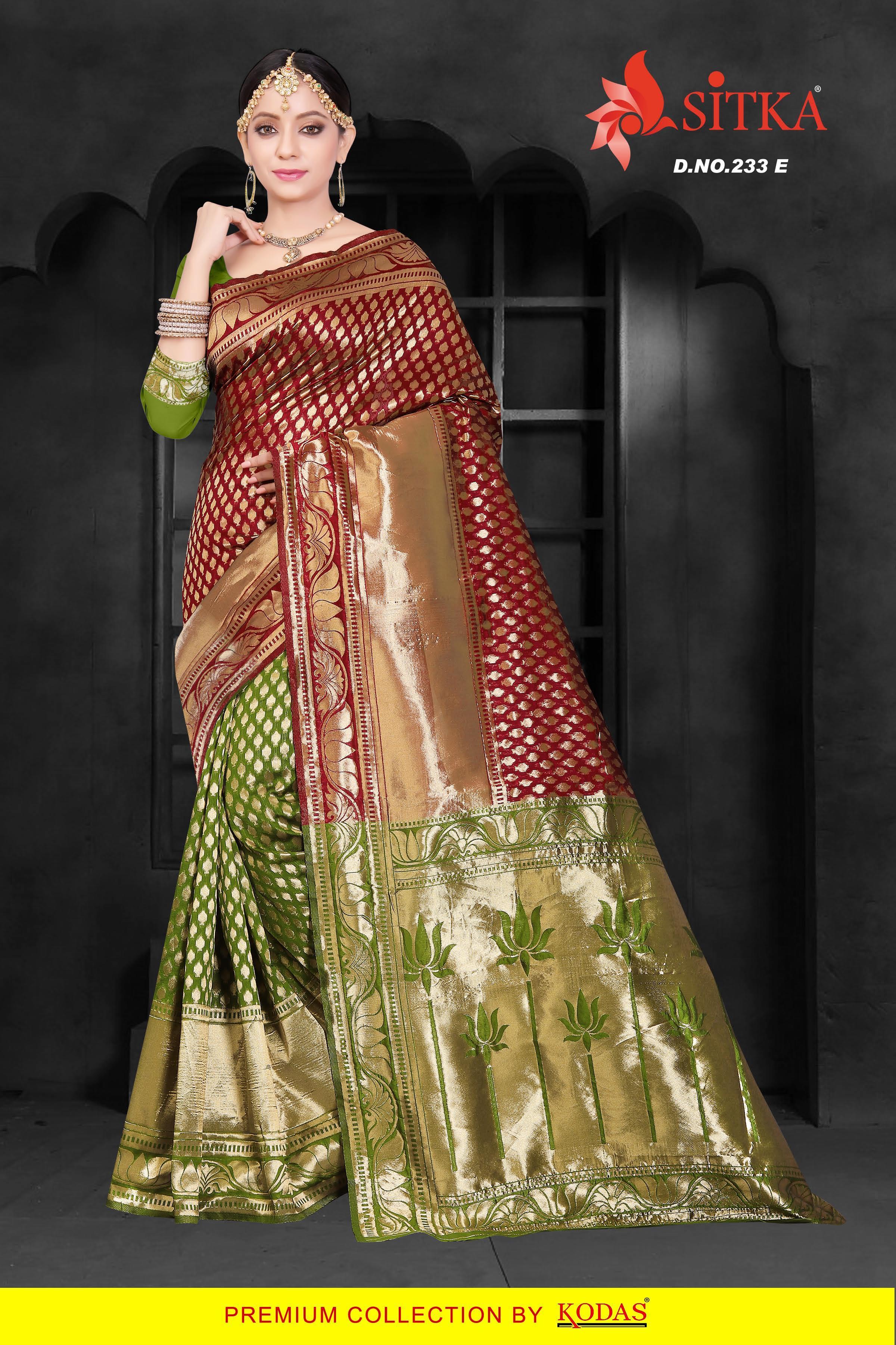 Handloom Silk Saree - Taal-233 Collection | 6 Elegant Color Combinations, Beautiful Woven Patterns