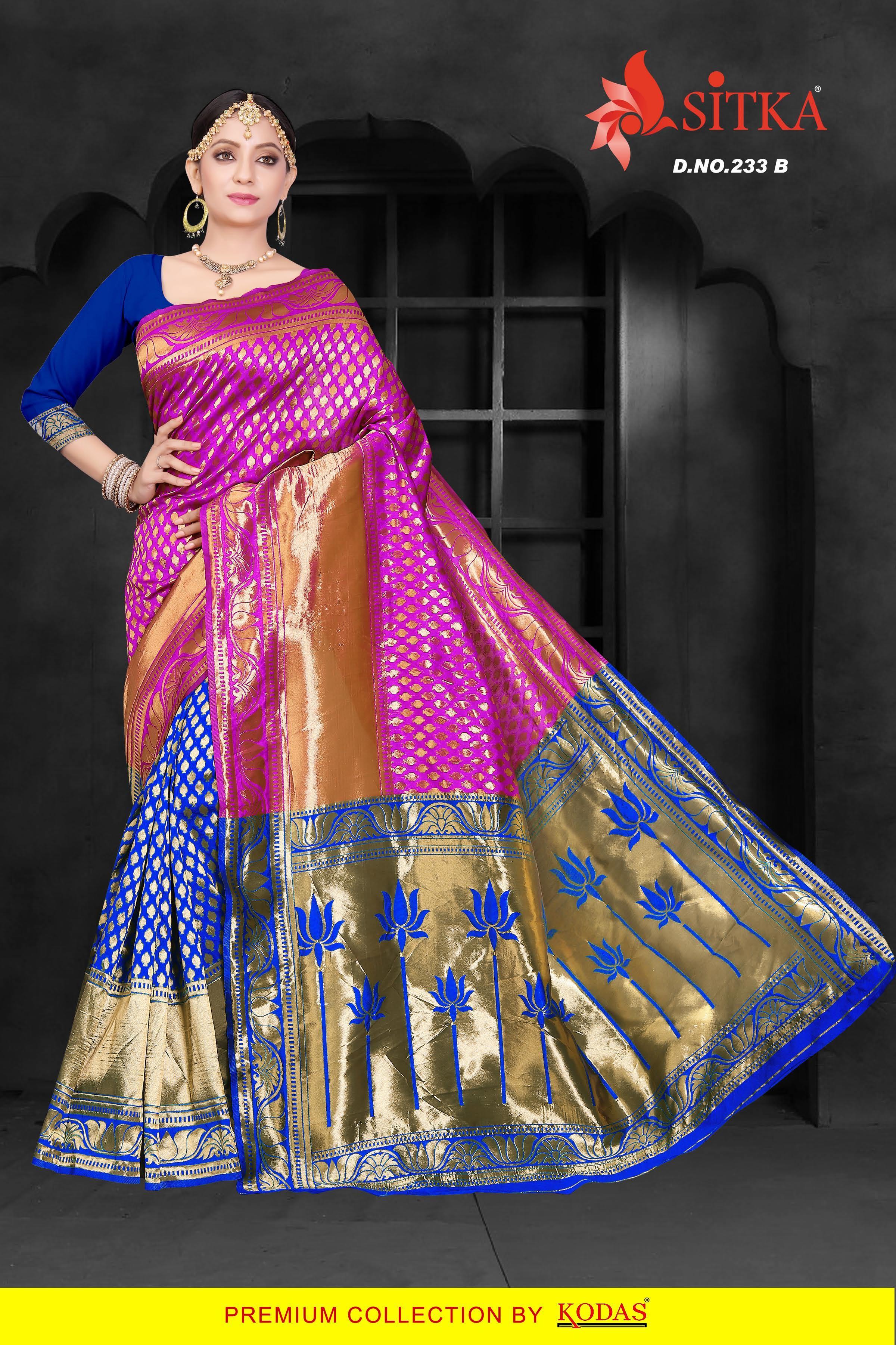 Handloom Silk Saree - Taal-233 Collection | 6 Elegant Color Combinations, Beautiful Woven Patterns
