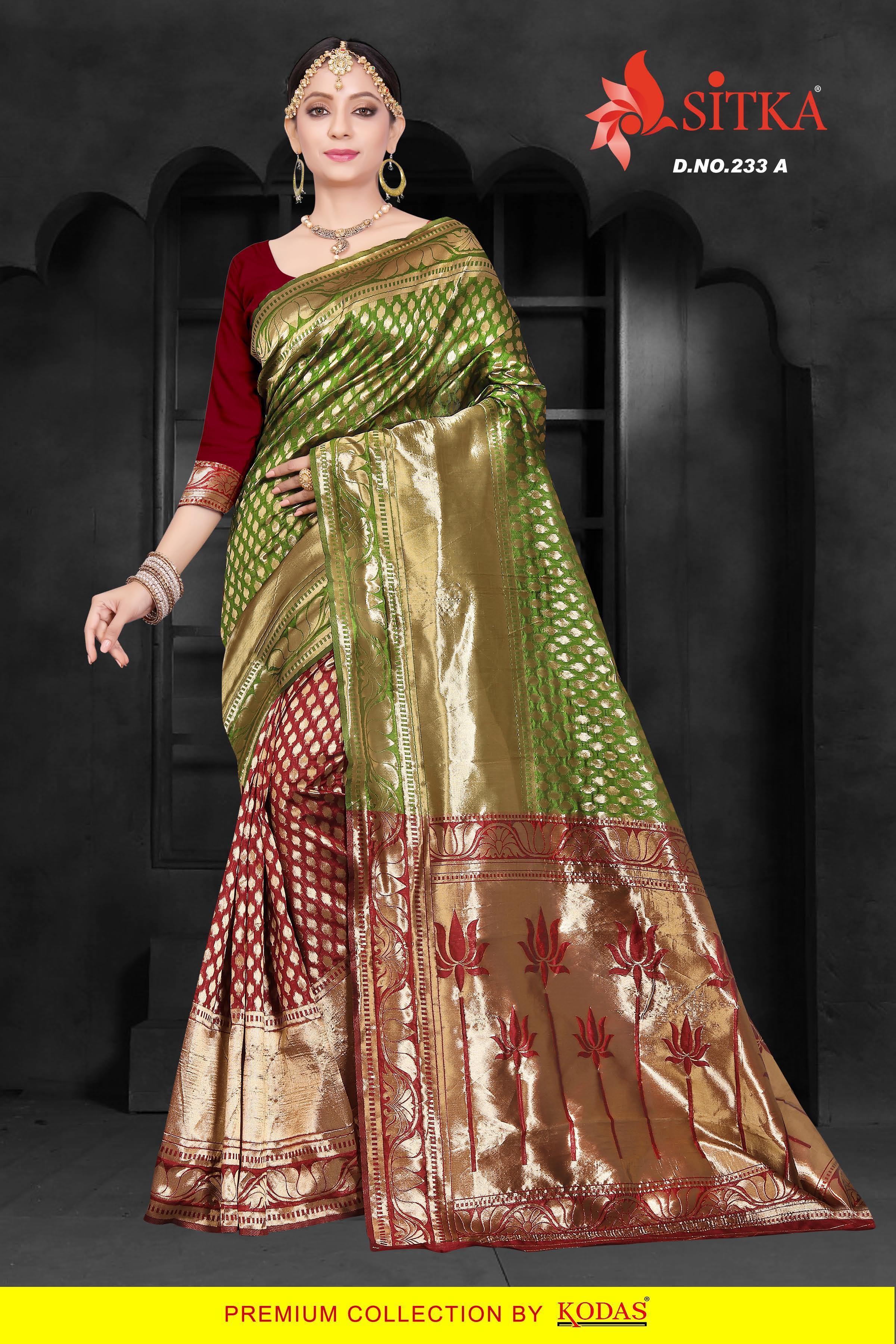 Handloom Silk Saree - Taal-233 Collection | 6 Elegant Color Combinations, Beautiful Woven Patterns