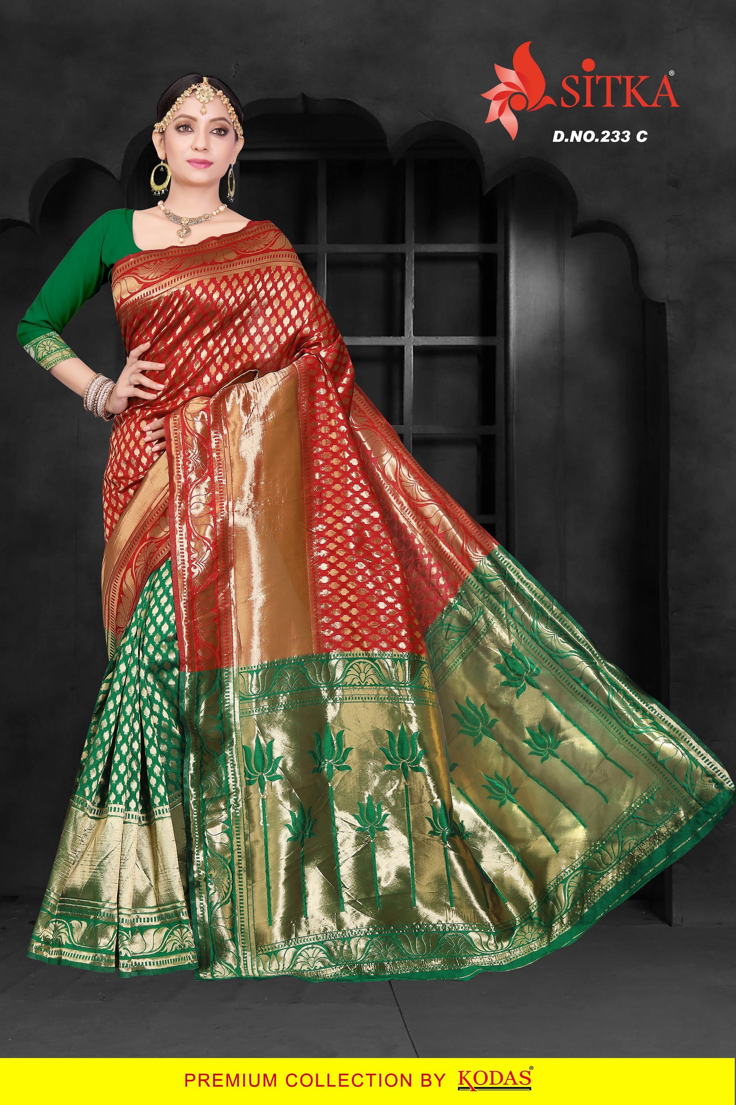 Handloom Silk Saree - Taal-233 Collection | 6 Elegant Color Combinations, Beautiful Woven Patterns