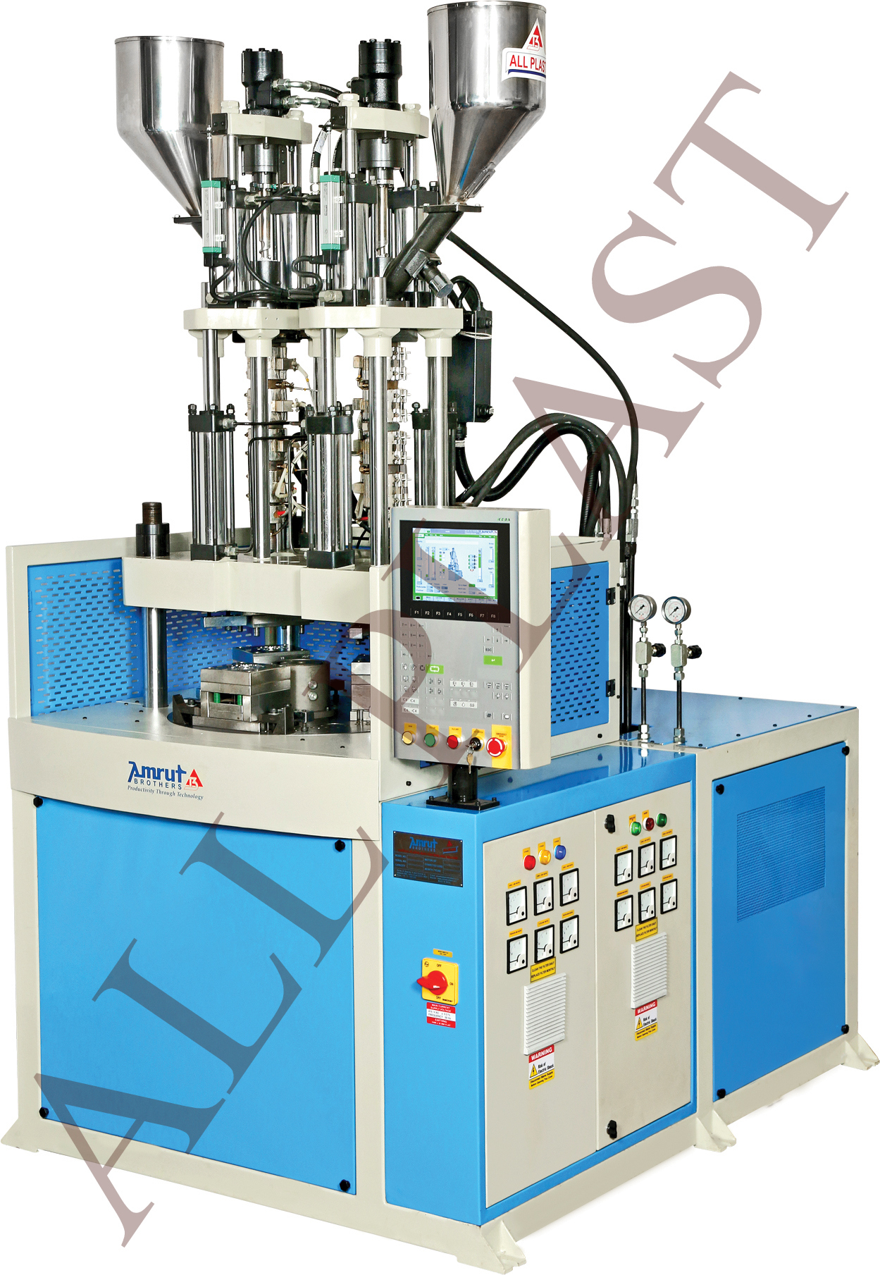 High Performance 25 Ton Double Slide Vertical Injection Machine