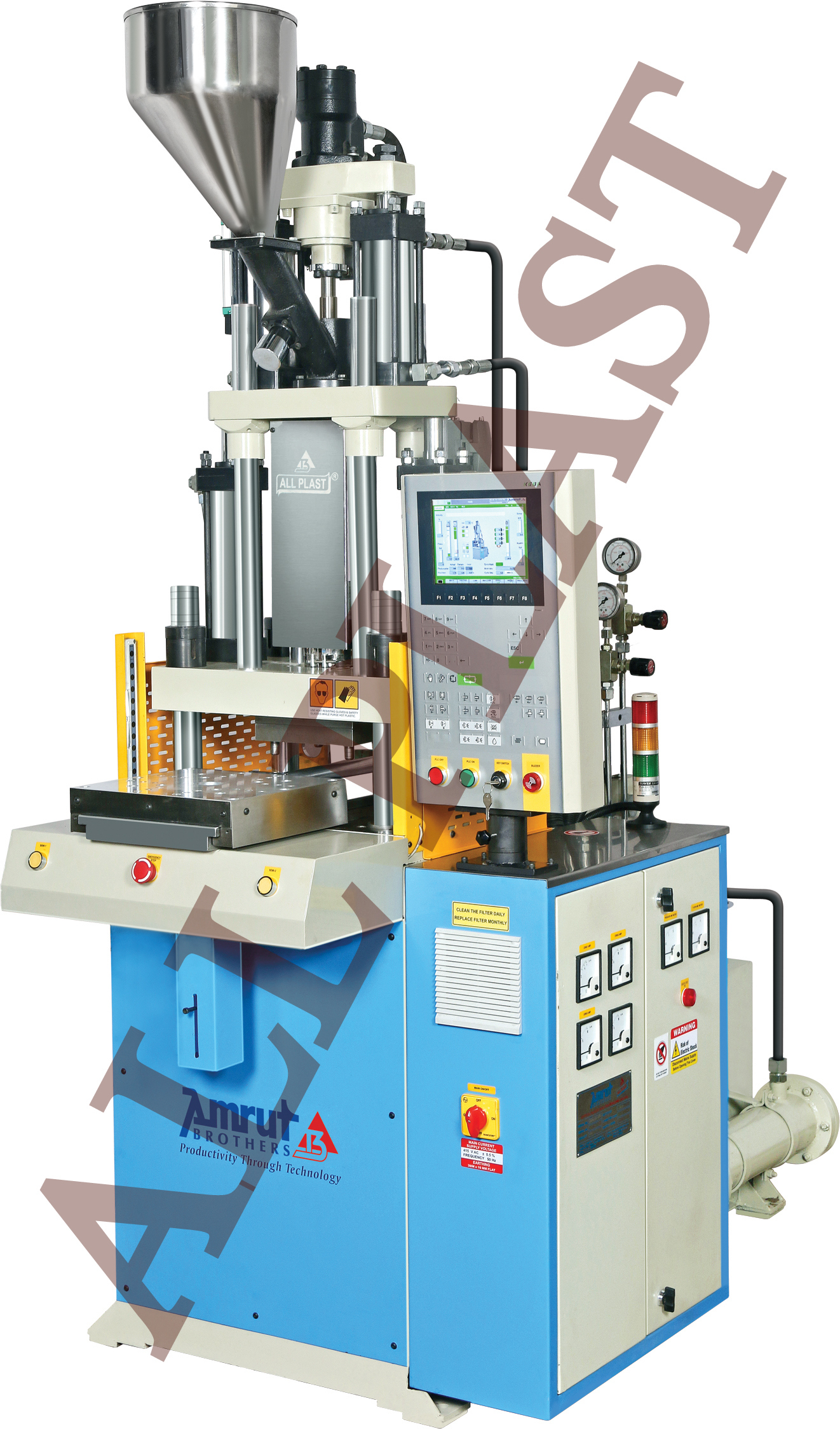 High Performance 25 Ton Double Slide Vertical Injection Machine