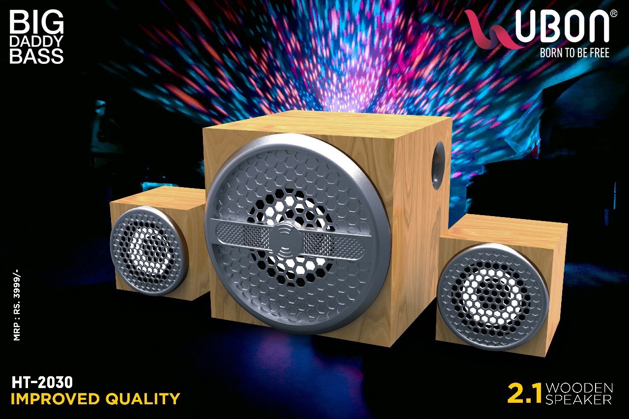 Ubon Ht-2030 2.1 Wooden Wireless Speaker